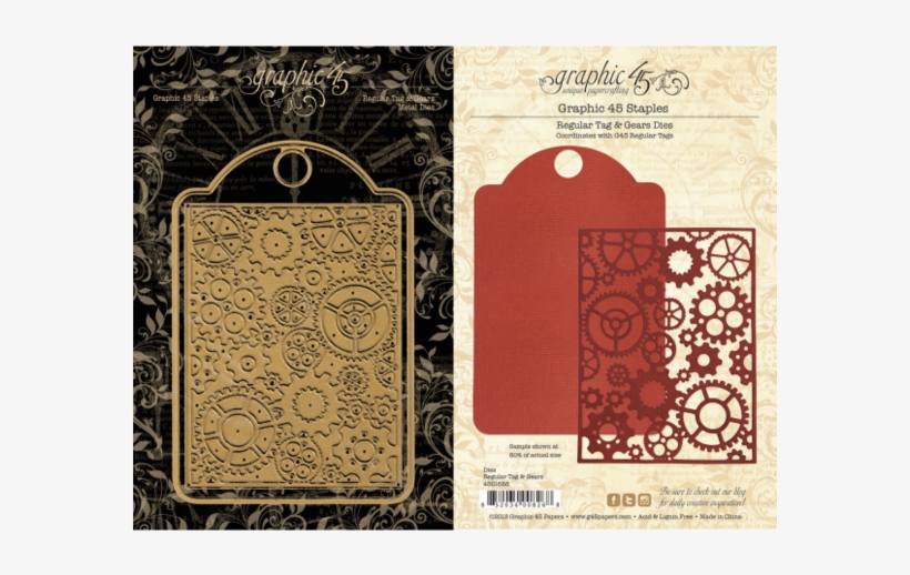 Regular Tag & Gears Dies - Graphic 45 Mon Amor Ephemera Cards, transparent png download