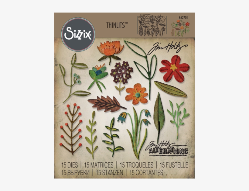 Sizzix Set Fustelle Thinlits Funky Nordic Di Tim Holtz - 14 Pezzi Per Big Shot
