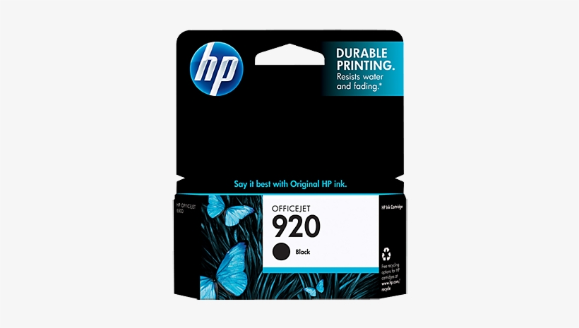 Hp 920 Black Original Ink Cartridge - Hp 920 Black Cartridge, transparent png download