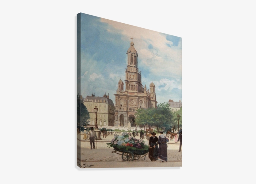 Flower Market Place De La Trinite Canvas Print - Artist, transparent png download