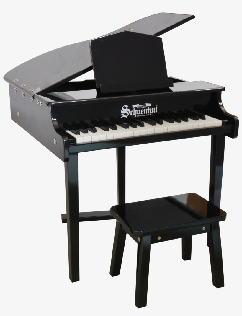 Schoenhut Concert Grand Piano 37-key Black - Piano, transparent png download
