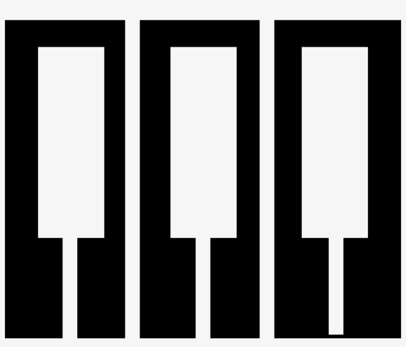 Music Piano Keys - Monochrome, transparent png download
