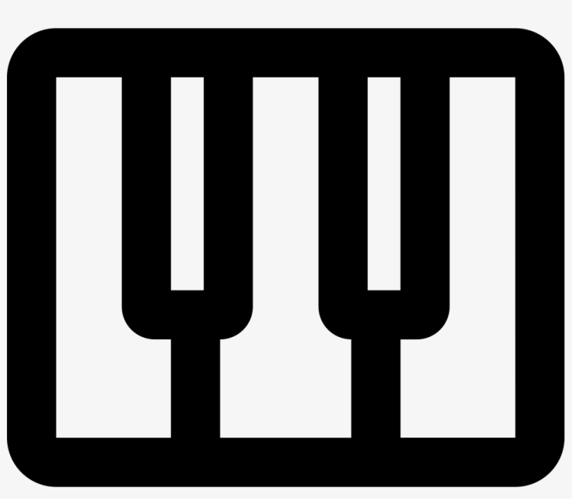 Piano Keys Outlined Instrument - Piano, transparent png download