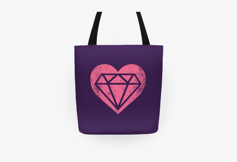 Diamond Heart Tote - Diamond Necklace Circle Charm, transparent png download