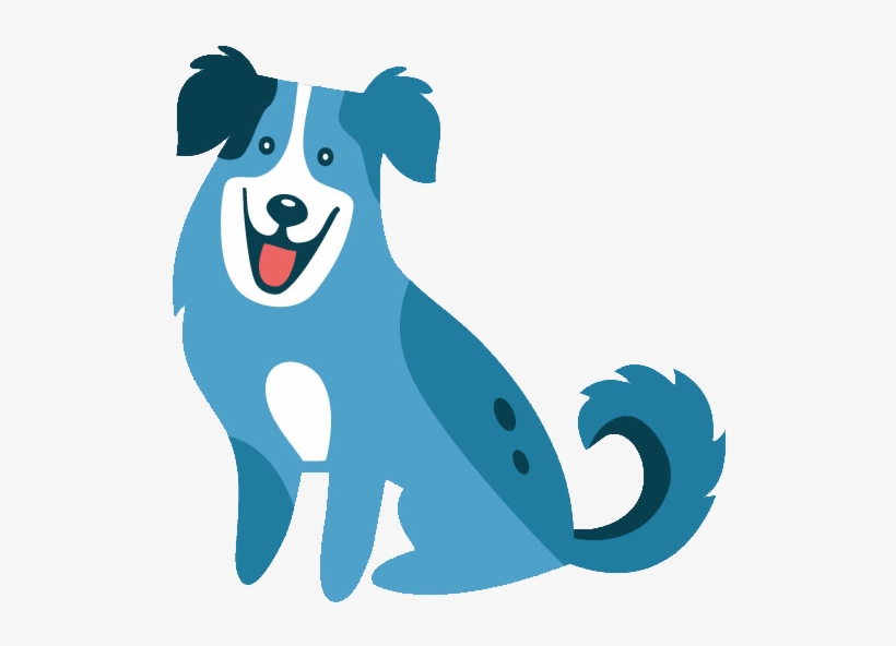 Blue Dog Sitting - Dog Catches Something, transparent png download