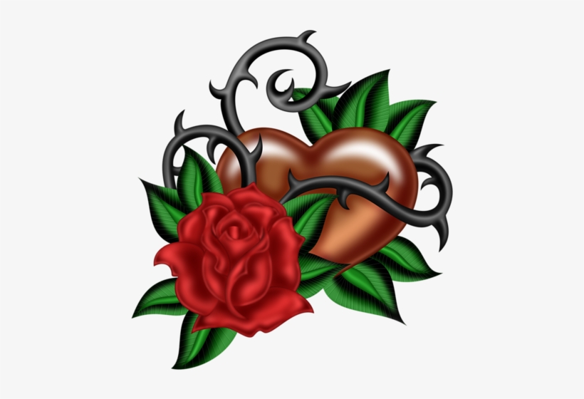 Pps Thorned Rose Heart - Illustration, transparent png download