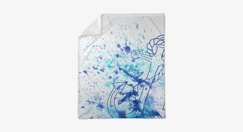 Watercolor Abstract Background In Marine Style - Watercolor Painting, transparent png download
