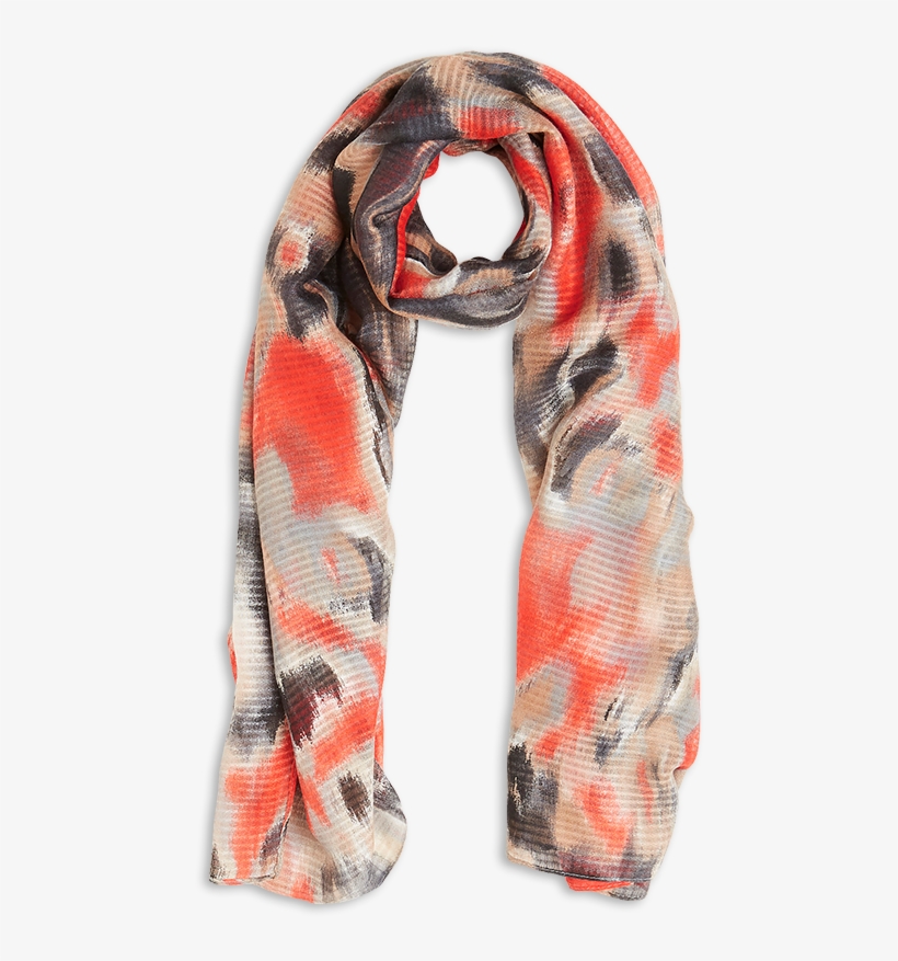 Patterned Scarf Red - Scarf, transparent png download