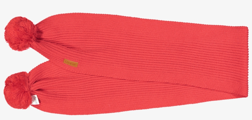 Scarf With Tufts, Bright Red - Scarf, transparent png download