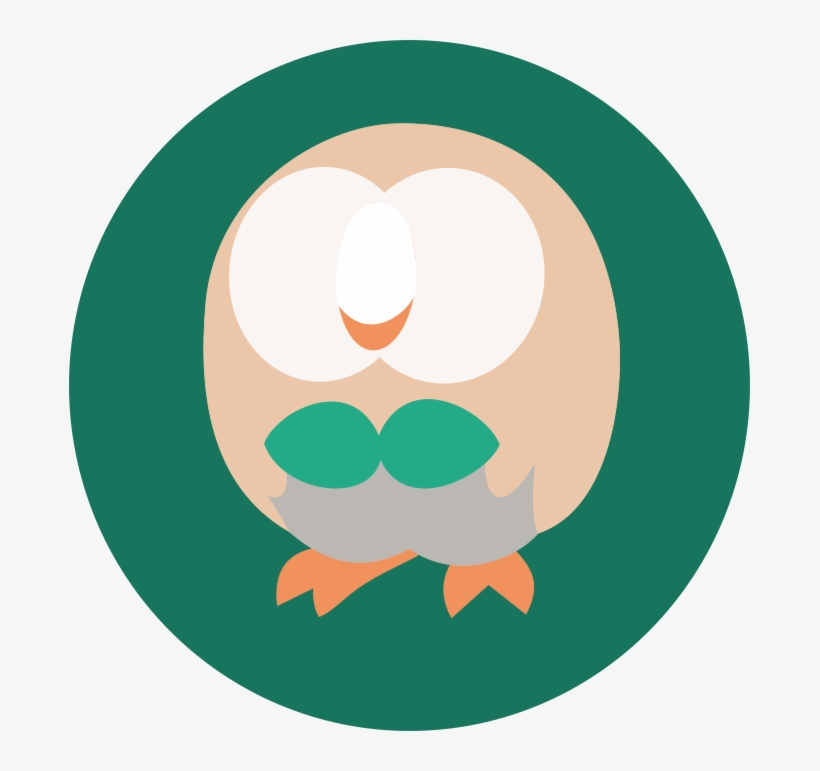 Minimalist Rowlet Icon Free - Rowlet Minimalist, transparent png download