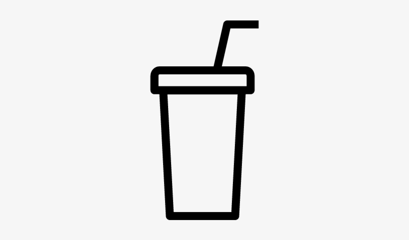 Soda Cup With Straw Vector - Cup Vector Icon Free, transparent png download