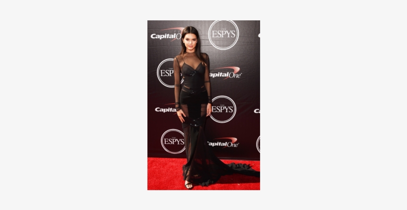 2015 Espy Awards Red Carpet - Kendall Jenner Black Red Carpet, transparent png download