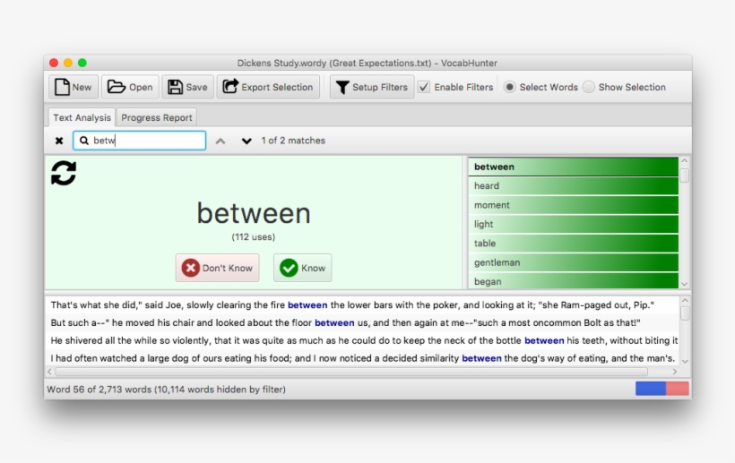 Vocabhunter Search Bar In Action - Vocabulary, transparent png download