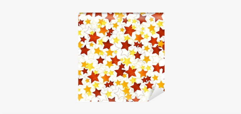Seamless Background With Golden Stars Wall Mural • - Floral Design, transparent png download