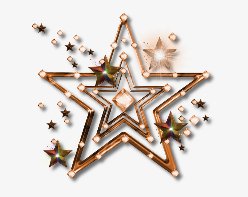 Golden Stars - Clip Art Pink Purple Stars, transparent png download