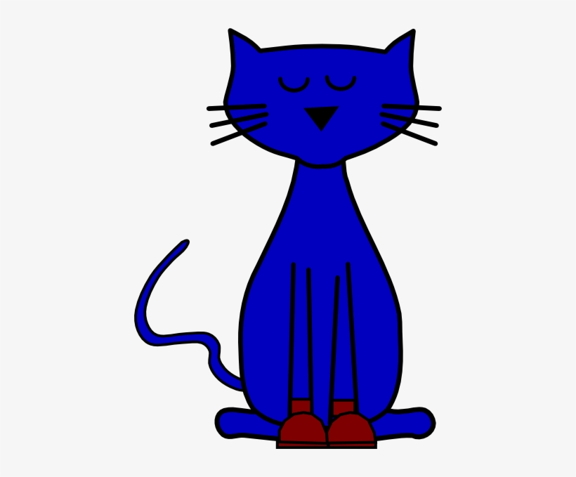 Download Pete The Cat Png Svg Black And White Clip Art Blue Cat Transparent Png 438x599 Free Download On Nicepng 3D SVG Files Ideas | SVG, Paper Crafts, SVG File