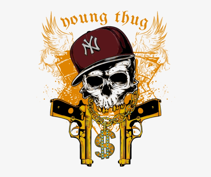 Young Thug - Stabilo Becrazy! Fountain Pen Skull With 1 Blue Ink, transparent png download