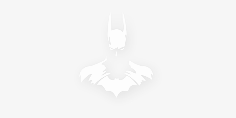 The Sticker Consists Only Of The White Area Shown Below - Batman Silhouette, transparent png download