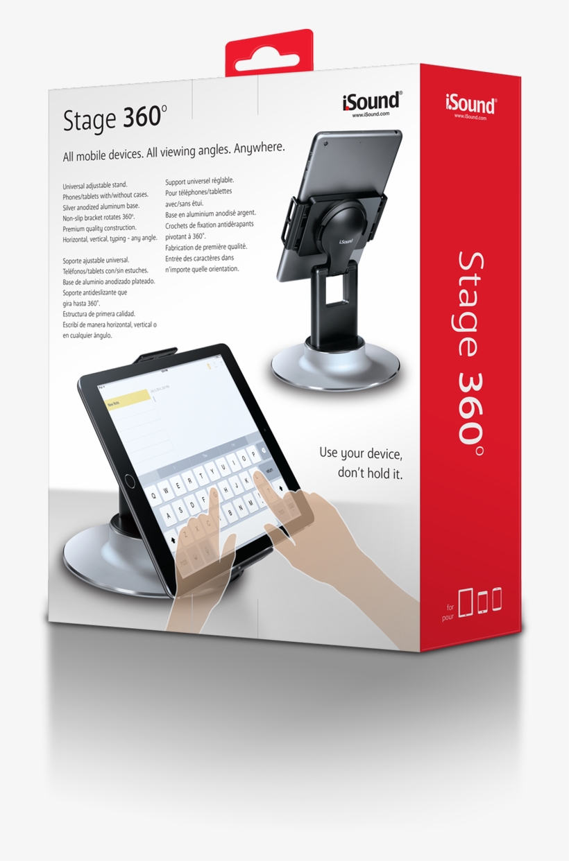 Isound Stage 360 Universal Adjustable Device Stand, transparent png download