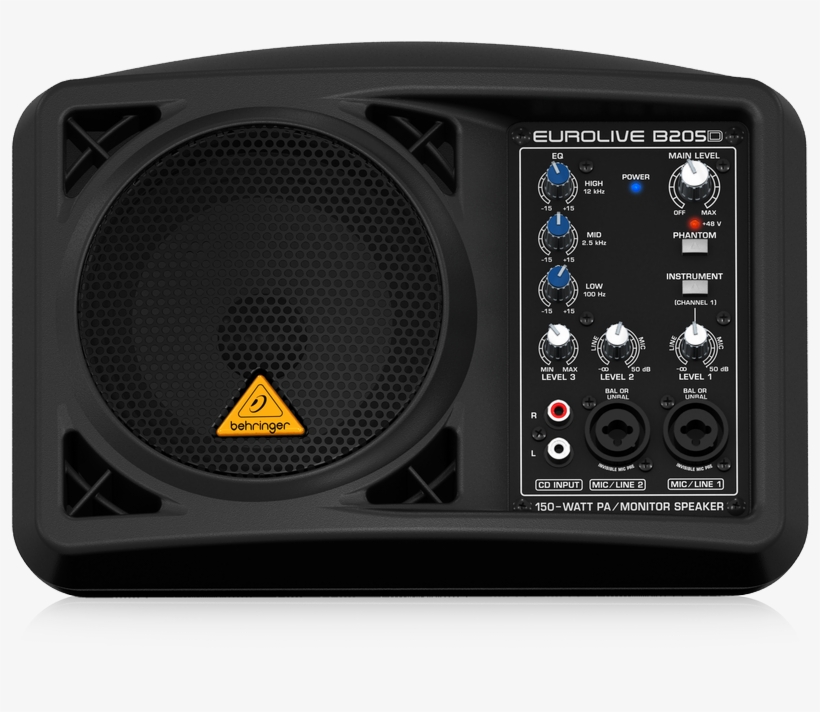 B205d - Behringer B205d Active 150-watt Pa/monitor Speaker, transparent png download