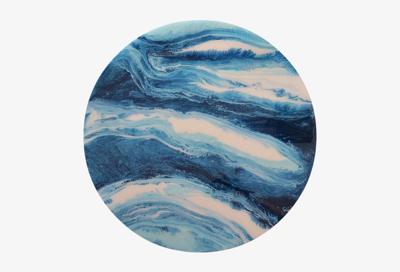 Graphic Royalty Free Download Abstract Art Canvas Work - Ocean Circle Png, transparent png download