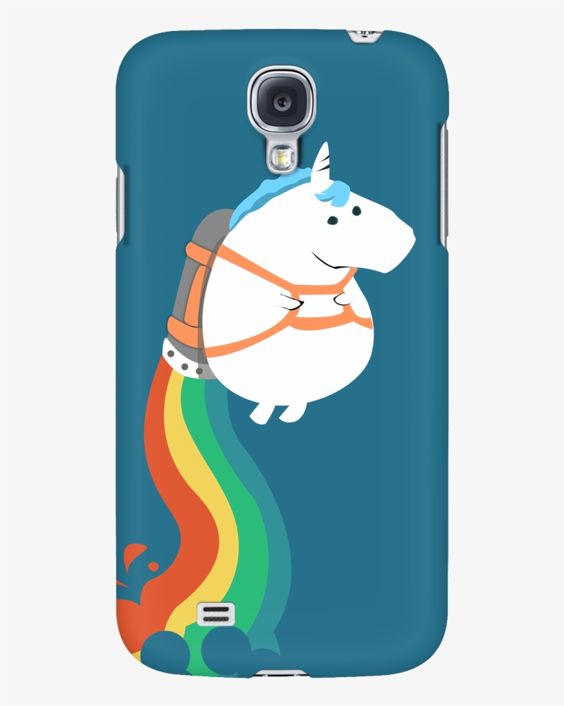 Society6 Fat Unicorn On Rainbow Jetpack Hand Towel, transparent png download