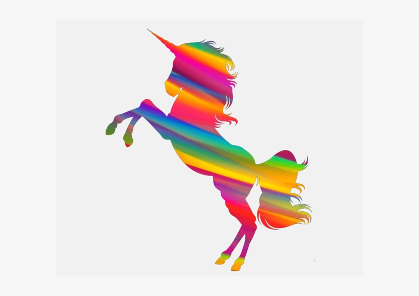 Bleed Area May Not Be Visible - Rainbow Colorful Unicorn Pretty T-shirt Men - Baby, transparent png download