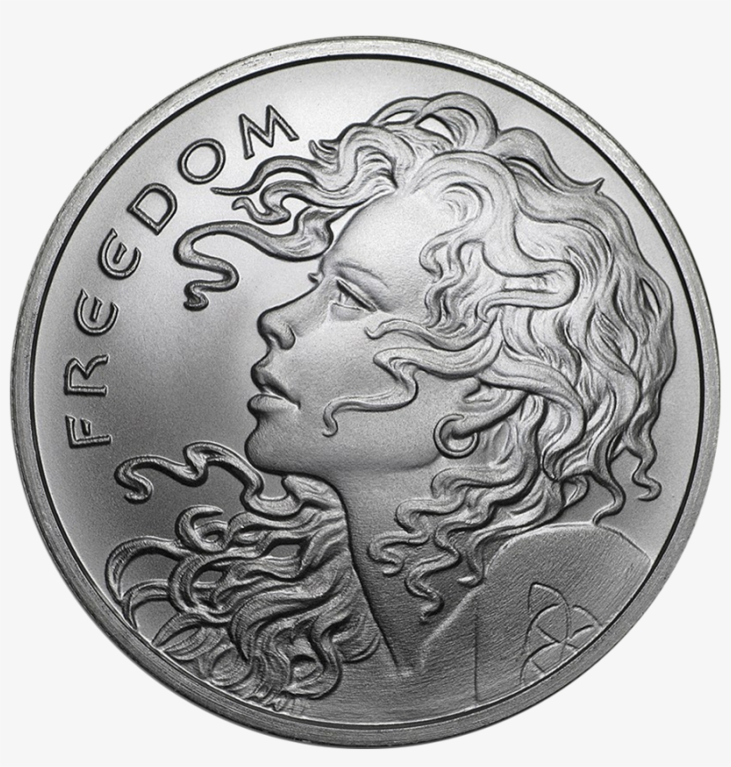 The 2018 Usa Freedom Girl 1oz Silver Shield Round Is - Piece Espagne 1945, transparent png download