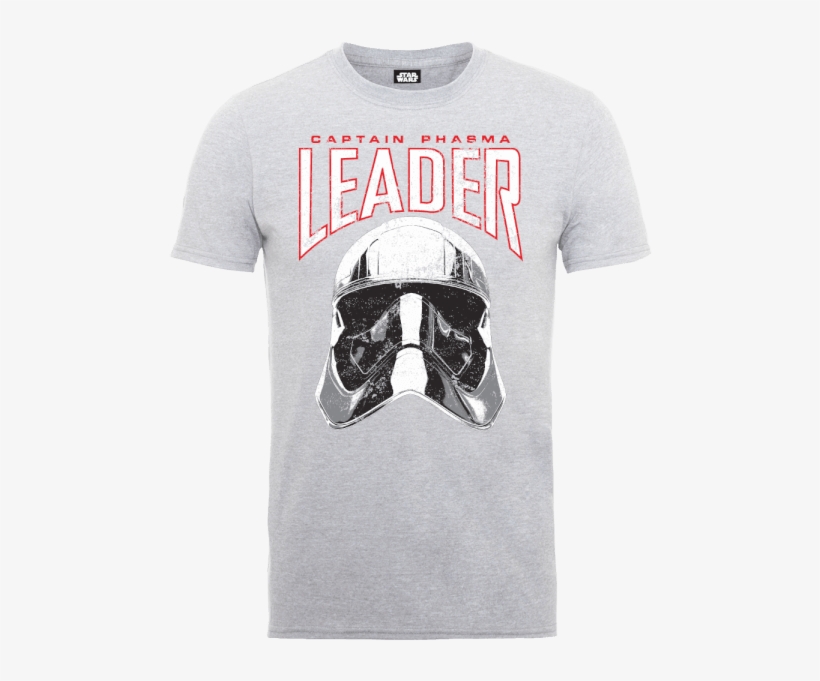 Star Wars The Last Jedi Captain Phasma Men's Grey T-shirt - Star Wars Boys The Last Jedi Leader Helmet Sweatshirt, transparent png download