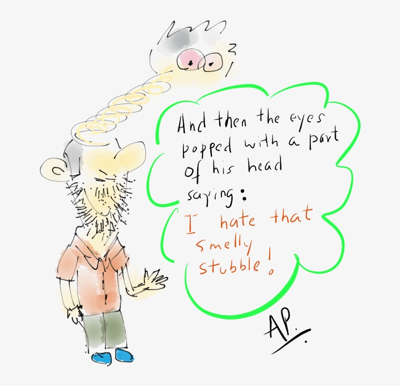 The Night My Eyes Hated My Stubble - Cartoon, transparent png download