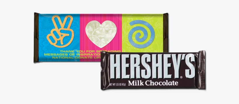 Front Of Wrapper - Hersheys Candy Milk Chocolate Bars Full Size 6 Ct, transparent png download
