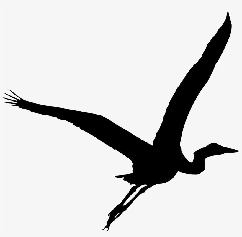 Heron Silhouette - Heron Clipart, transparent png download