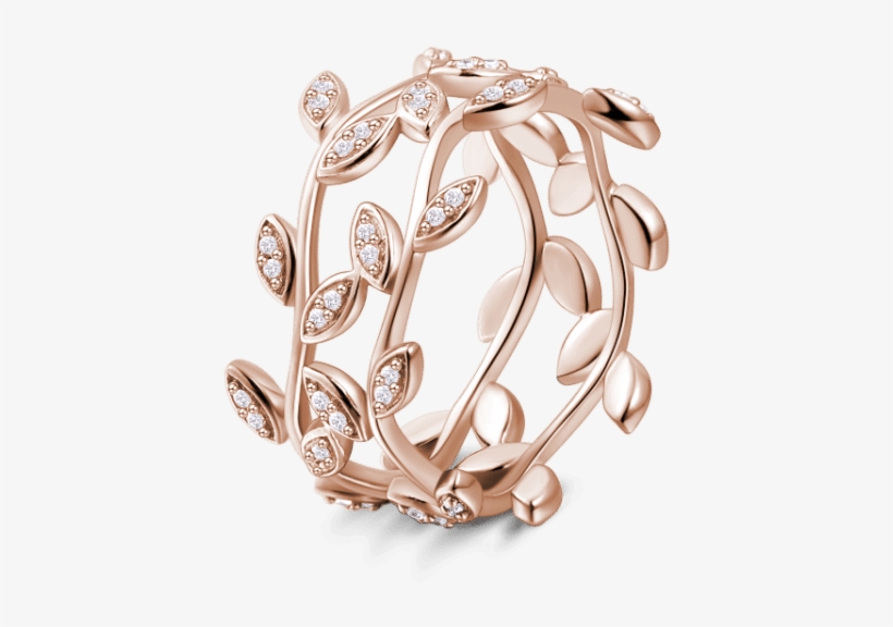 Laurel Wreath Ring Double Vines Eternity Ring Rose, transparent png download