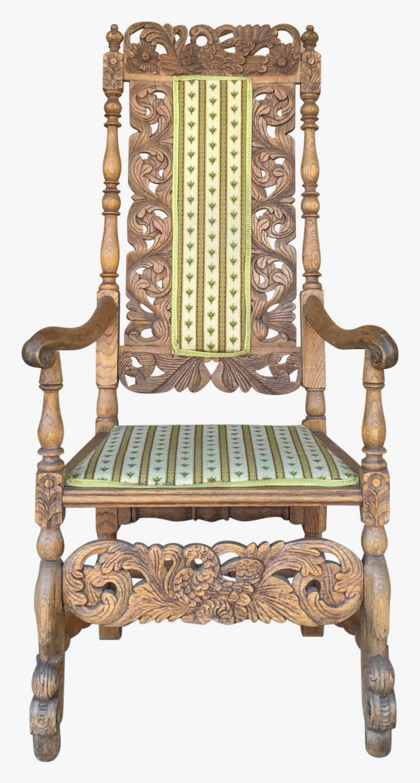 Carved Arm Chair - Chair, transparent png download