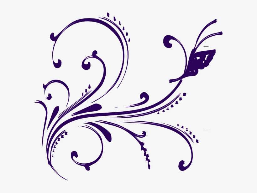 Abstract Clipart Butterfly - Purple Butterfly Clip Art, transparent png download