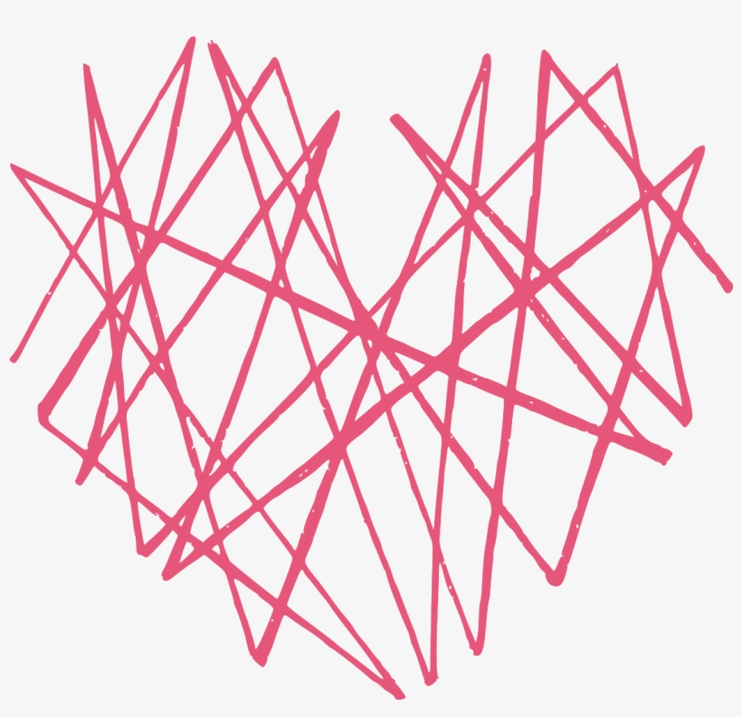 Heart Abstract Line Lines 4asno4i Remixme Remixit - Red, transparent png download