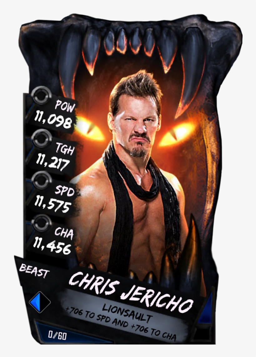 Chrisjericho S4 16 Beast - Jeff Hardy Wwe Supercard, transparent png download