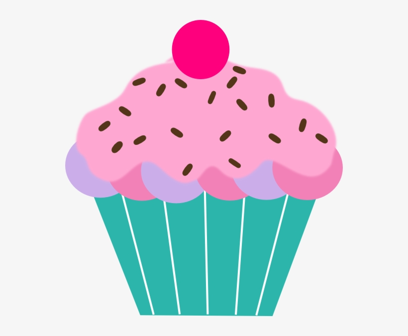 Pink Cupcake Clip Art At Clker - Cupcake Clipart, transparent png download