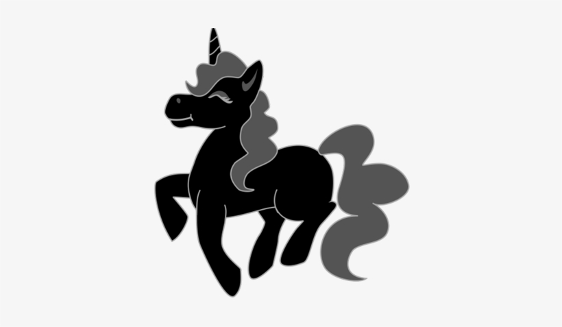 Veronica Has Had It Up To Here - Niedlicher Schwarzer Unicorn Karte, transparent png download