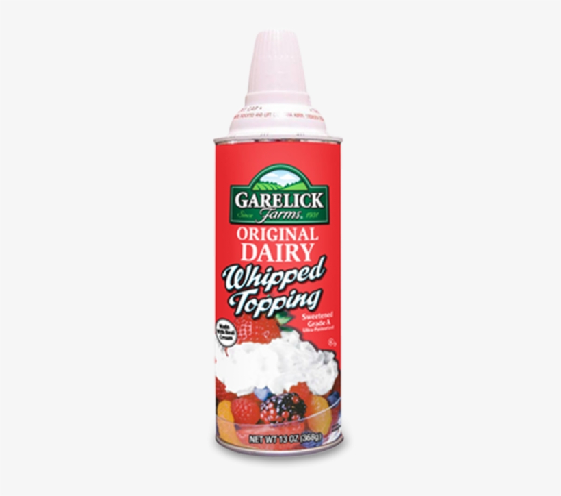 Garelick Farms Aerosol Whipped Topping - Garelick Farms Whipped Cream, Light - 7 Oz, transparent png download