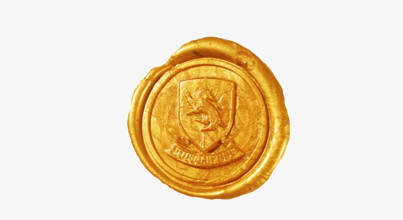 Gold Wax Seal Png - Hufflepuff Wax Seal, transparent png download