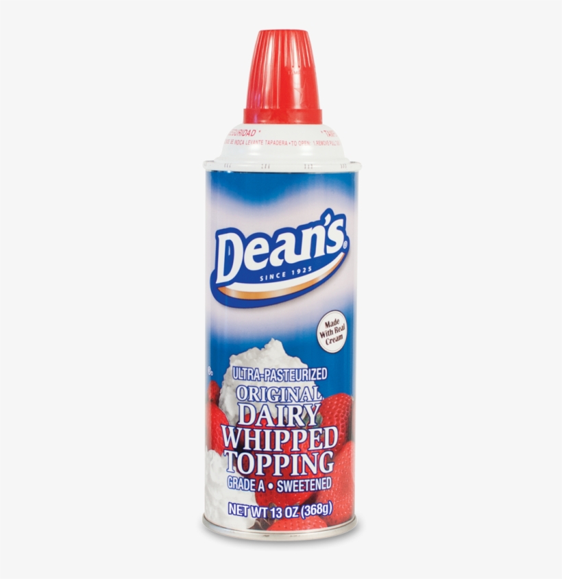 Dean's Aerosol Whipped Topping - Dean's Milk, transparent png download