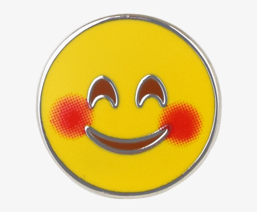Blush Emoji Pin - Pin, transparent png download