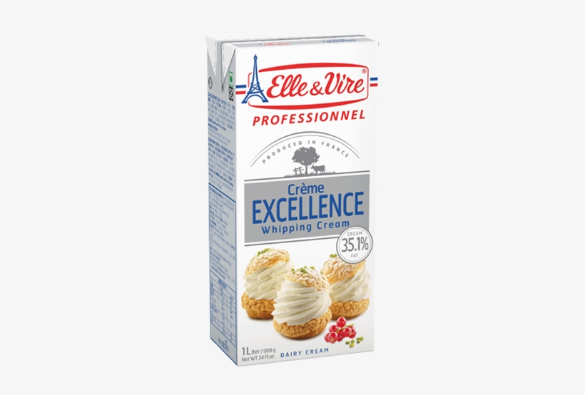 Elle & Vire Excellence Whipping Cream - Elle And Vire Whipping Cream, transparent png download