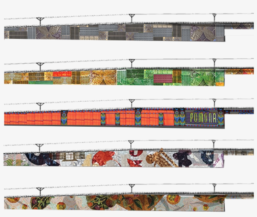 Gold Line Bridge Study At Towne And Garey - Facade, transparent png download