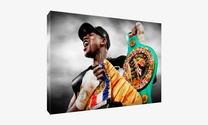 Free Floyd Mayweather Painting - Undefeated Champ Floyd Money Mayweather Canvas Art, transparent png download