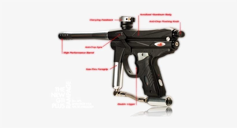 Piranha Gti Paintball Marker With Extras - Piranha Gti Paintball Gun, transparent png download