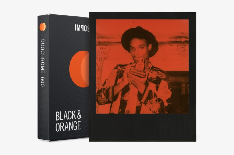 4607 Impossible Duochrome Orange - Impossible Duochrome Black & Orange Polaroid 600, transparent png download