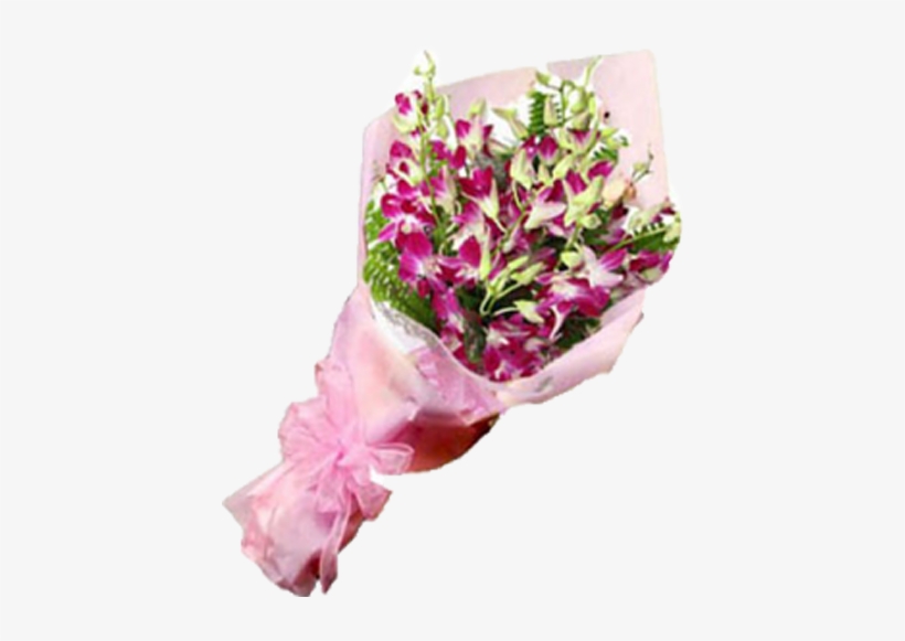10 Purple Orchids - Flowers Bouquet Orchid Png, transparent png download