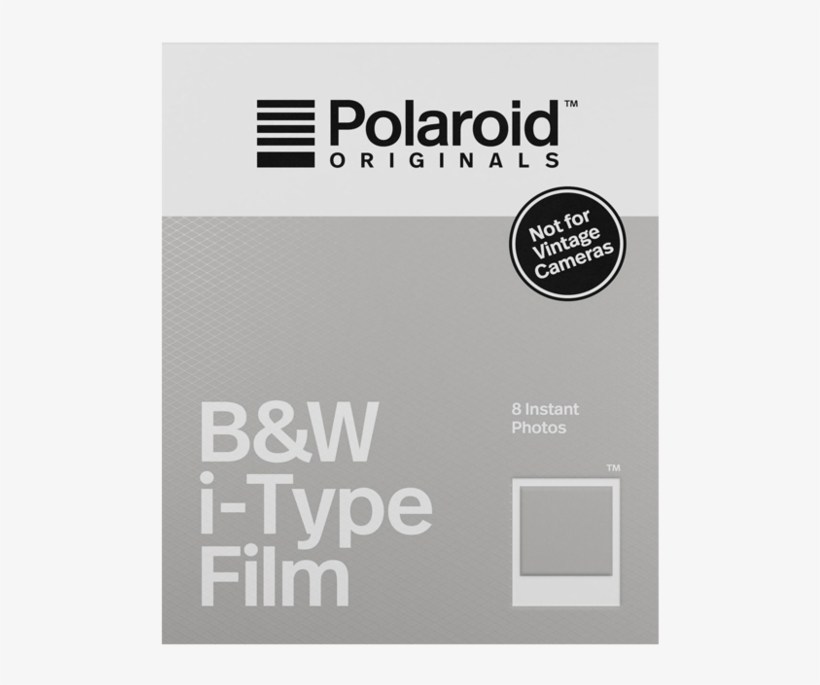 Polaroid B&w Film For I-type - B&w Film With White Borders For I-type Cameras, transparent png download